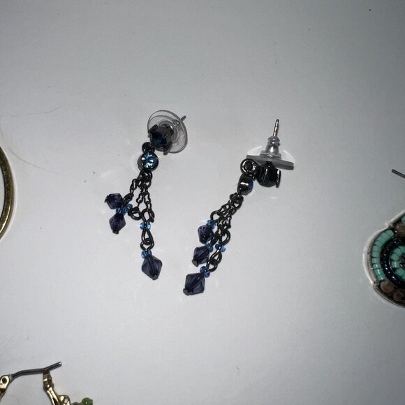 Assorted Womens Fashion Earrings Set Of 7 Pairs - Dangle & Drop Styles - Mixed C - Picture 3 of 7